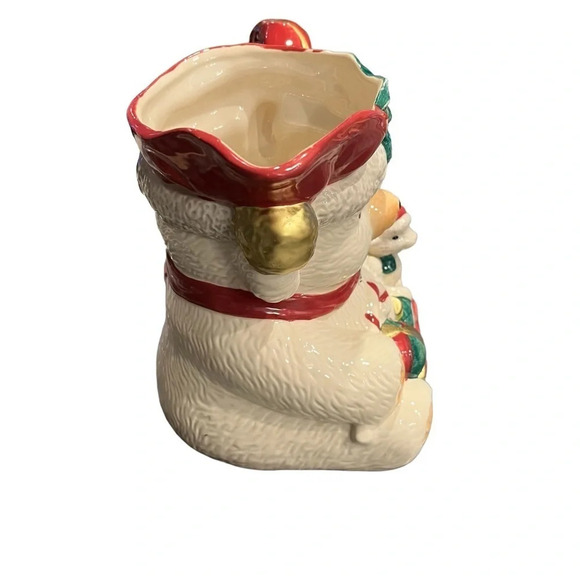 Fitz & Floyd 1995 Teddy Bear and Mouse Pitcher Vintage Christmas - Picture 3 of 6